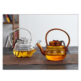 Maxbell Teapot Heat Resistant Tea Kettle for Loose Coffee Yellow