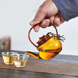 Maxbell Teapot Heat Resistant Tea Kettle for Loose Coffee Yellow