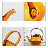 Maxbell Teapot Heat Resistant Tea Kettle for Loose Coffee Yellow