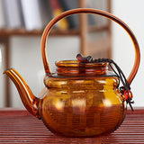 Maxbell Teapot Heat Resistant Tea Kettle for Loose Coffee Yellow