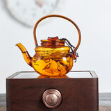 Maxbell Teapot Heat Resistant Tea Kettle for Loose Coffee Yellow