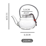 Maxbell Teapot Heat Resistant Tea Kettle for Loose Coffee Clear
