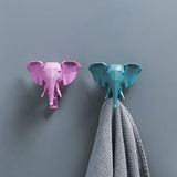 Maxbell Wall Mounted Animal Heads Hook Clothes Towel Hook for Purse Coat Living Room Pink Deer