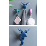 Maxbell Wall Mounted Animal Heads Hook Clothes Towel Hook for Purse Coat Living Room Pink Deer