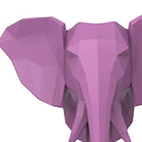 Maxbell Wall Mounted Animal Heads Hook Clothes Towel Hook for Purse Coat Living Room Pink Elephant