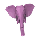 Maxbell Wall Mounted Animal Heads Hook Clothes Towel Hook for Purse Coat Living Room Pink Elephant