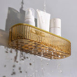Maxbell Shower Caddy Basket Shelf Hanging Shelves for Living Room Bedroom Accessory Light Brown
