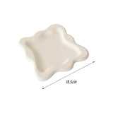 Maxbell Plaster Jewelry Organizer Dish Home Decor Square for Cosmetics Bracelets Beige Square