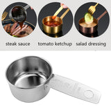 Maxbell 30ml small sauce Cup with Handle for Condiments Steak Sauce Salad Drerssing