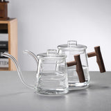 Maxbell Glass Gooseneck Kettle Ergonomic Handle Water Boiler Long Narrow Spout 480ML