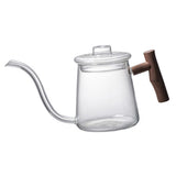 Maxbell Glass Gooseneck Kettle Ergonomic Handle Water Boiler Long Narrow Spout 480ML