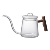Maxbell Glass Gooseneck Kettle Ergonomic Handle Water Boiler Long Narrow Spout 480ML