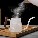 Maxbell Glass Gooseneck Kettle Ergonomic Handle Water Boiler Long Narrow Spout 480ML