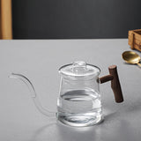 Maxbell Glass Gooseneck Kettle Ergonomic Handle Water Boiler Long Narrow Spout 480ML