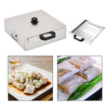 Maxbell Rice Roll Machine Furnace Equipment for Chinese Cuisine Recipes Breakfast 1 Hole 1 Flat Drawer