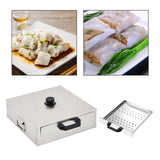 Maxbell Rice Roll Machine Furnace Equipment for Chinese Cuisine Recipes Breakfast 1 Hole 1 Flat Drawer