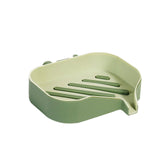 Maxbell Bar Soap Holder with Soap Tray Wall Mount Sturdy Punching Free Size 13x9x3cm Green