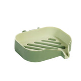 Maxbell Bar Soap Holder with Soap Tray Wall Mount Sturdy Punching Free Size 13x9x3cm Green