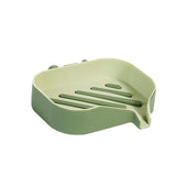 Maxbell Bar Soap Holder with Soap Tray Wall Mount Sturdy Punching Free Size 13x9x3cm Green