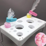Maxbell Household Piping Bag Stand Stainless Feet Holder for Cream Bag