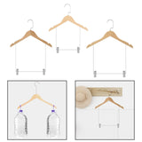 Maxbell Wooden Suit Hangers Pant Hangers Swivel Hook Sturdy Durable with Clips for Kids