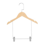 Maxbell Wooden Suit Hangers Pant Hangers Swivel Hook Sturdy Durable with Clips for Kids