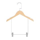 Maxbell Wooden Suit Hangers Pant Hangers Swivel Hook Sturdy Durable with Clips for Kids