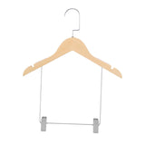 Maxbell Wooden Suit Hangers Pant Hangers Swivel Hook Sturdy Durable with Clips for Kids