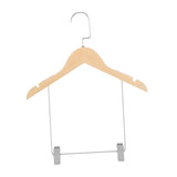 Maxbell Wooden Suit Hangers Pant Hangers Swivel Hook Sturdy Durable with Clips for Kids