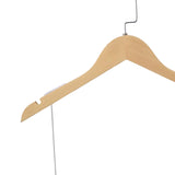 Maxbell Wooden Suit Hangers Pant Hangers Swivel Hook Sturdy Durable with Clips for Man Clothes