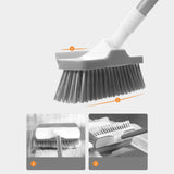 Maxbell Floor Scrubber Brush with Flexible Handle Deep Cleaning for Corner Patio