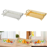 Maxbell Iron Food Tray Serving Platter Table Organizer for Home Kitchen Dessert Argent