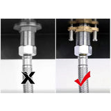 Maxbell Sink Faucet Fastener Tool Fixing Parts Easily Install for Kitchen Bathroom Stainless Steel