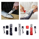 Maxbell Powerful Fish Scaler Fish Scale Remover Fish Cleaning Tools for Hotel Home Black