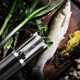 Maxbell Powerful Fish Scaler Fish Scale Remover Fish Cleaning Tools for Hotel Home Black