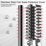 Maxbell Powerful Fish Scaler Fish Scale Remover Fish Cleaning Tools for Hotel Home Black