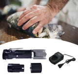 Maxbell Powerful Fish Scaler Fish Scale Remover Fish Cleaning Tools for Hotel Home Black