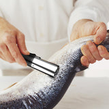 Maxbell Powerful Fish Scaler Fish Scale Remover Fish Cleaning Tools for Hotel Home Black