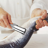Maxbell Powerful Fish Scaler Fish Scale Remover Fish Cleaning Tools for Hotel Home Argent