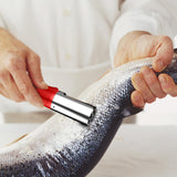 Maxbell Powerful Fish Scaler Fish Scale Remover Fish Cleaning Tools for Hotel Home Red