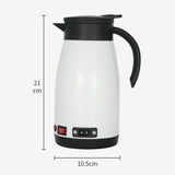 Maxbell Car Kettle Boiler 12V 24V 680ml Heated Water Cup Good Sealing Performance White