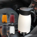Maxbell Car Kettle Boiler 12V 24V 680ml Heated Water Cup Good Sealing Performance White