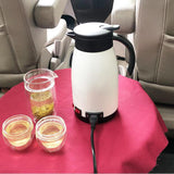 Maxbell Car Kettle Boiler 12V 24V 680ml Heated Water Cup Good Sealing Performance White