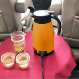 Maxbell Car Kettle Boiler 12V 24V 680ml Heated Water Cup Good Sealing Performance Orange