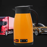 Maxbell Car Kettle Boiler 12V 24V 680ml Heated Water Cup Good Sealing Performance Orange
