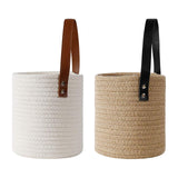 Maxbell Hanging Rope Basket Decorative Baskets for Living Room Decoration White