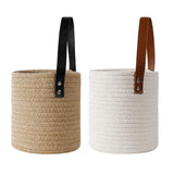 Maxbell Hanging Rope Basket Decorative Baskets for Living Room Decoration White