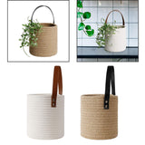 Maxbell Hanging Rope Basket Decorative Baskets for Living Room Decoration White