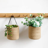 Maxbell Hanging Rope Basket Decorative Baskets for Living Room Decoration White