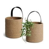 Maxbell Hanging Rope Basket Decorative Baskets for Living Room Decoration White